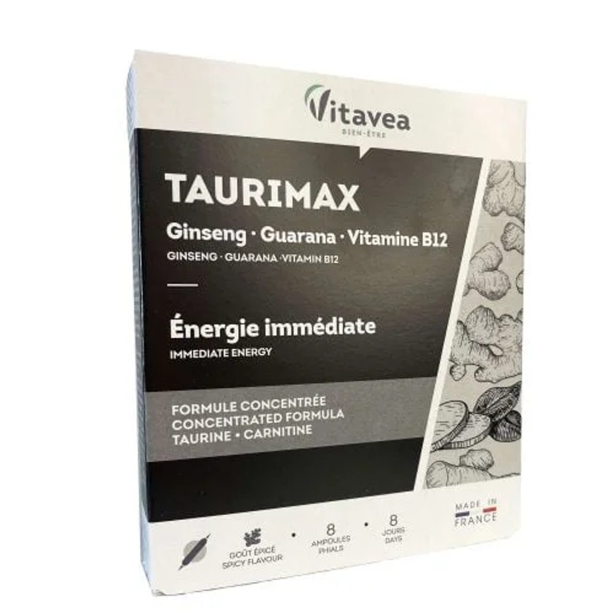 Vitavea Taurimax énergie immédiate 8 ampoules