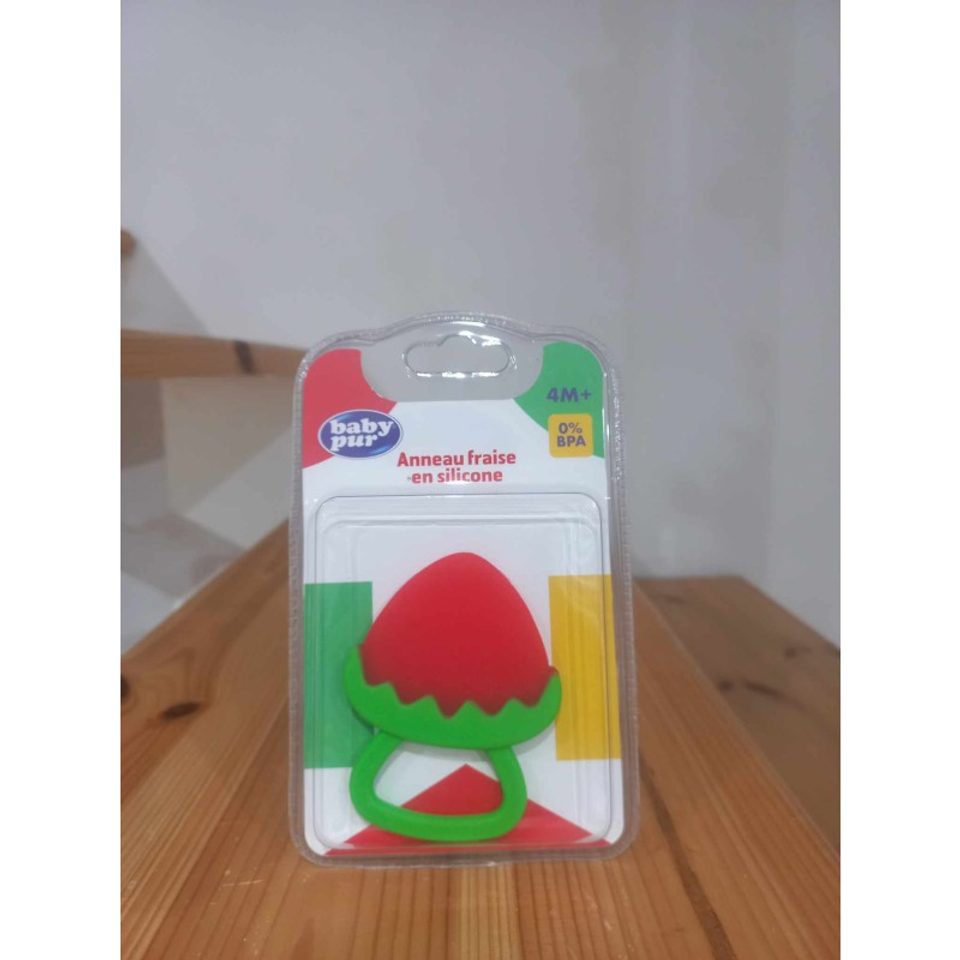 Baby Pur Anneau de dentition Fraise 12165, dès 4 mois
