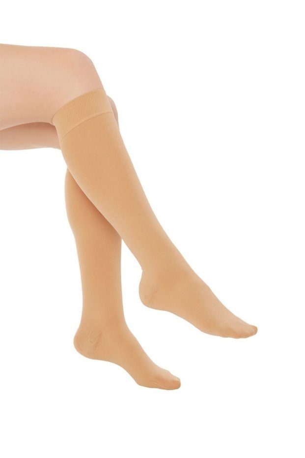 Variteks 905 chaussettes de compression classe II, taille 6, bout fermé beige