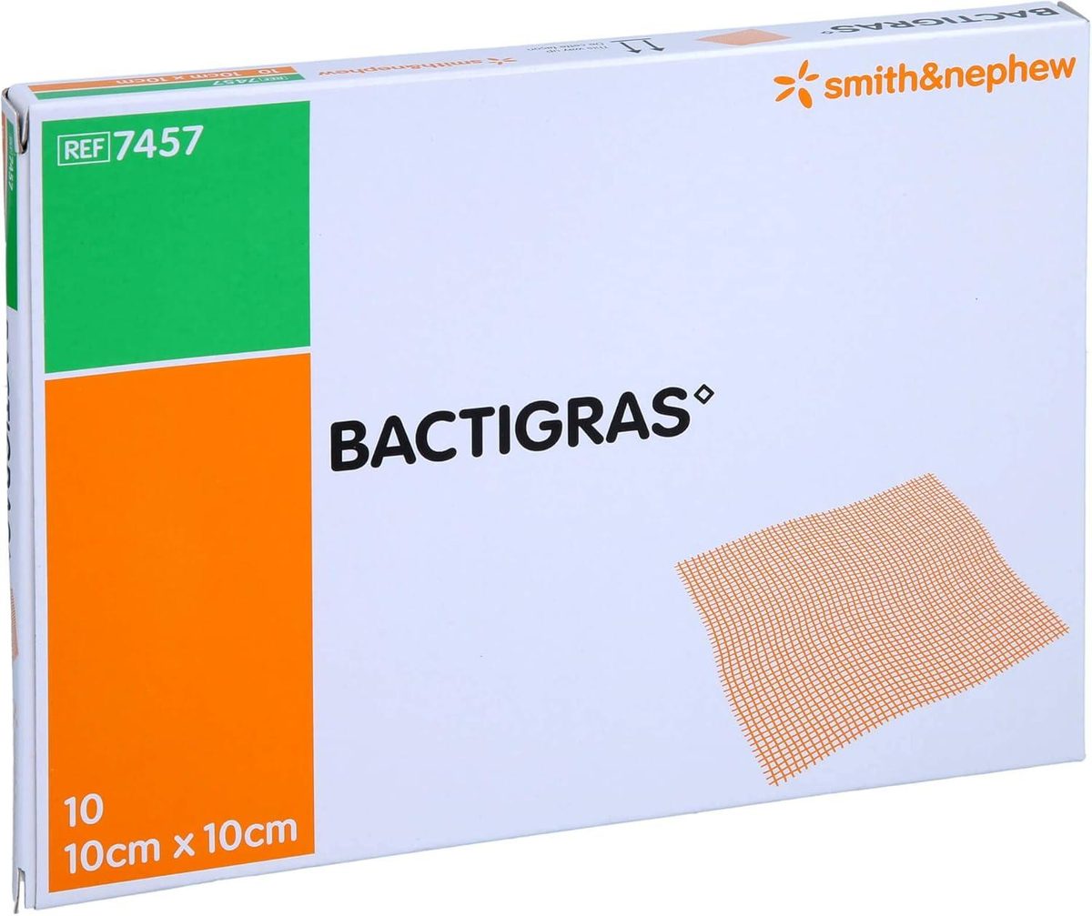 Smith & Nephew Bactigras Pansements 10 × 10 cm, 10 pièces