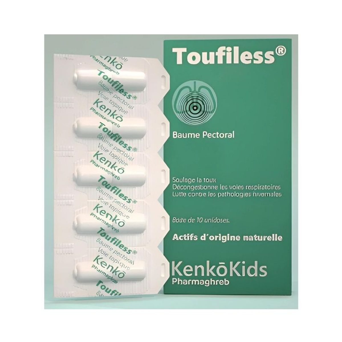 Toufiless baume pectoral, 10 suppositoires