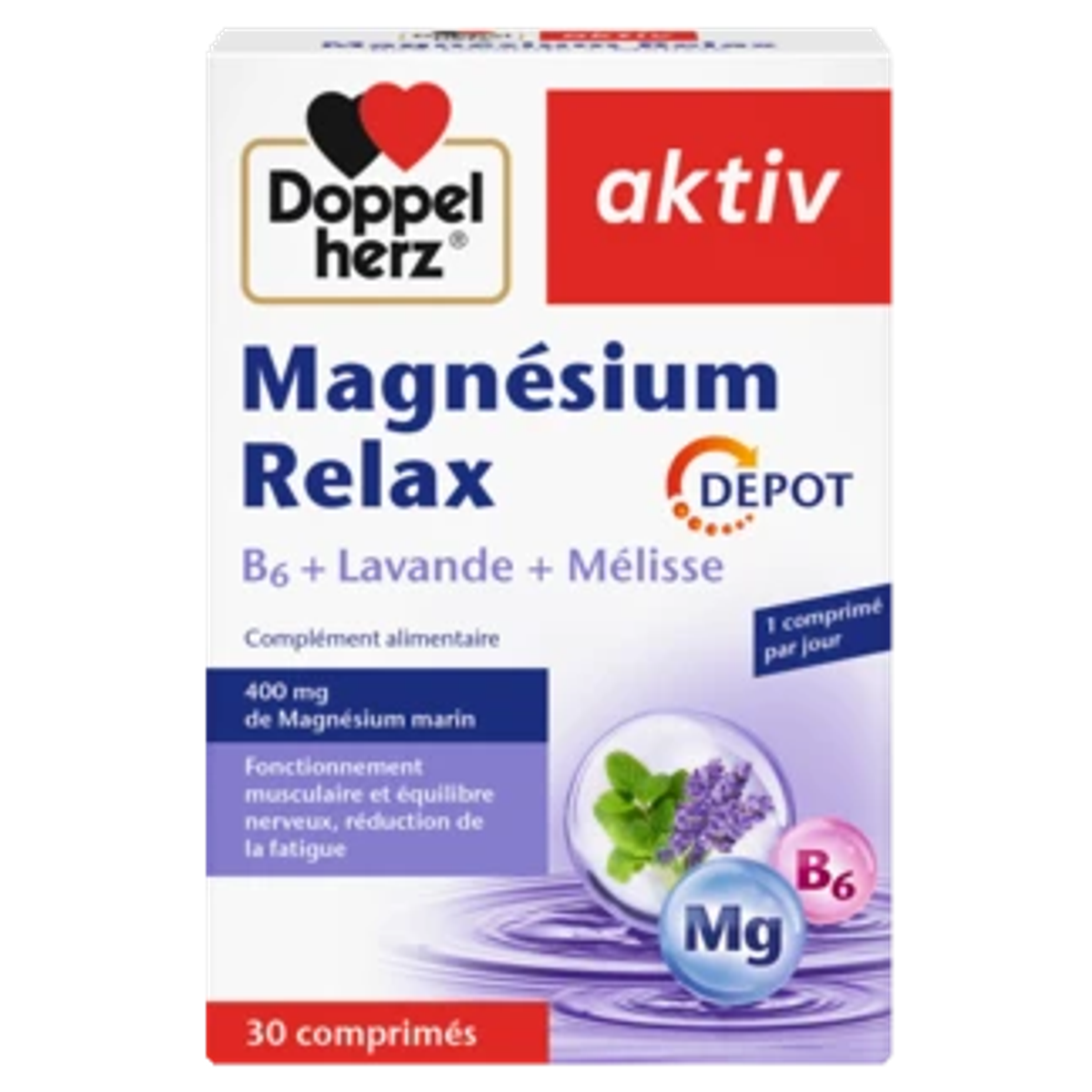 Doppelherz aktiv Magnésium Relax DEPOT 30 comprimés