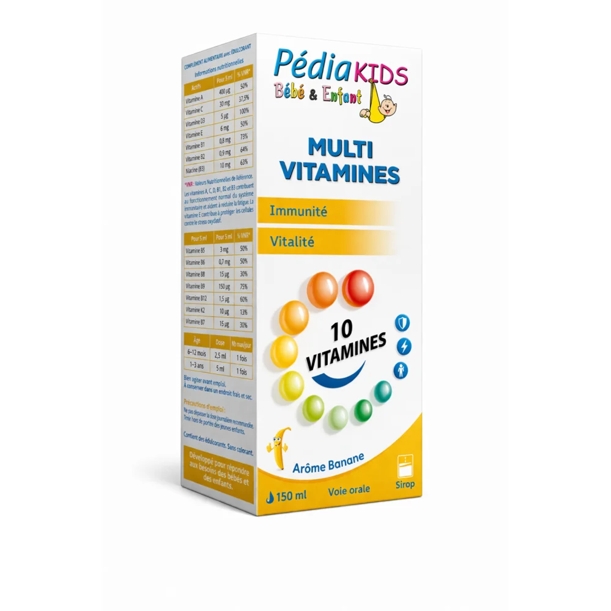 Pédiakid Multivitamines goût banane 150 ml