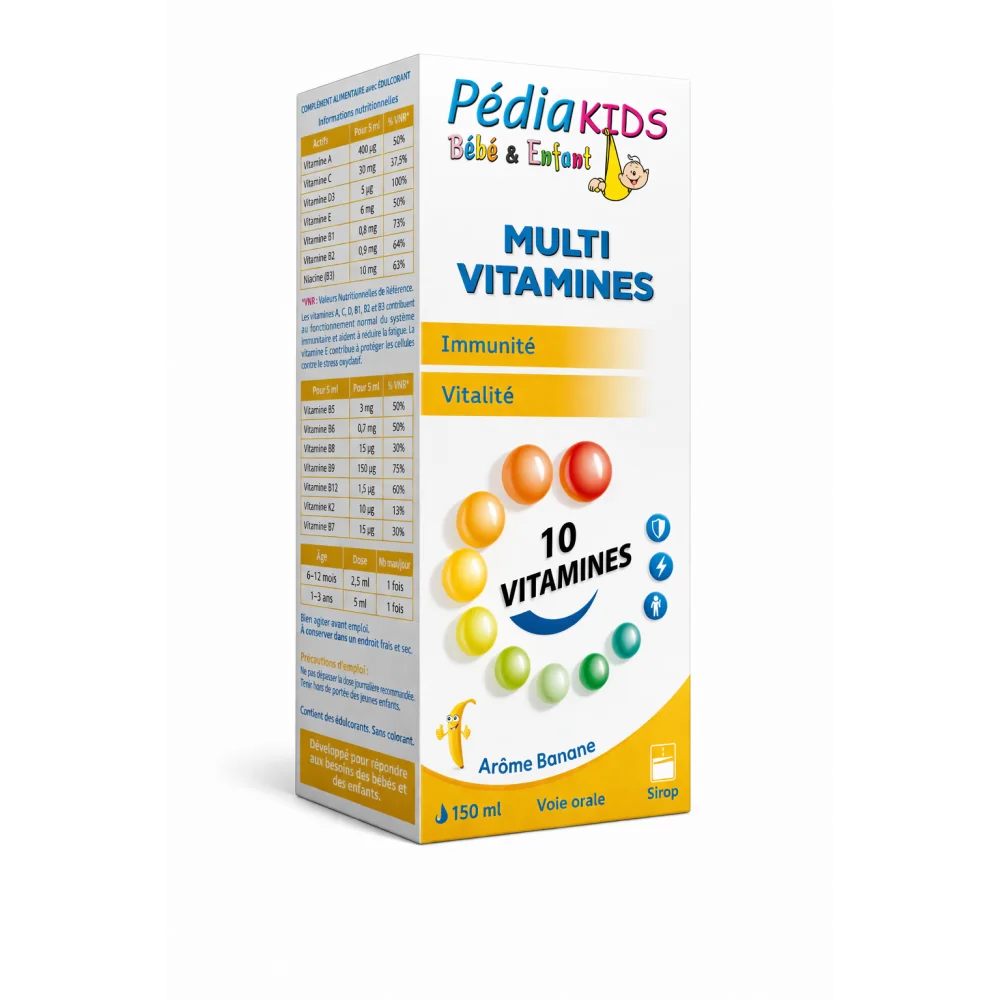 Pédiakid Multivitamines goût banane 150 ml