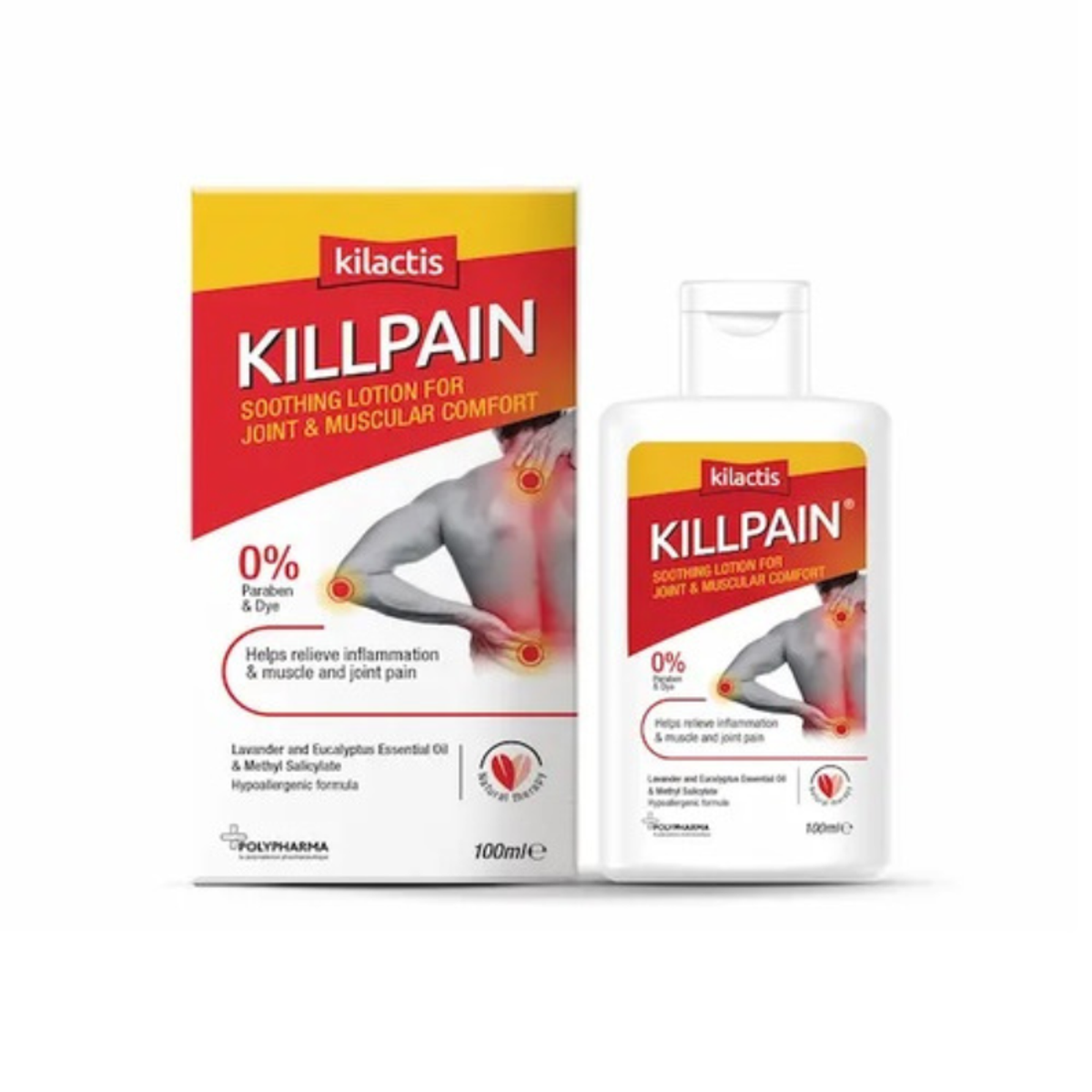 Kilactis Killpain lait de massage, 100 ml