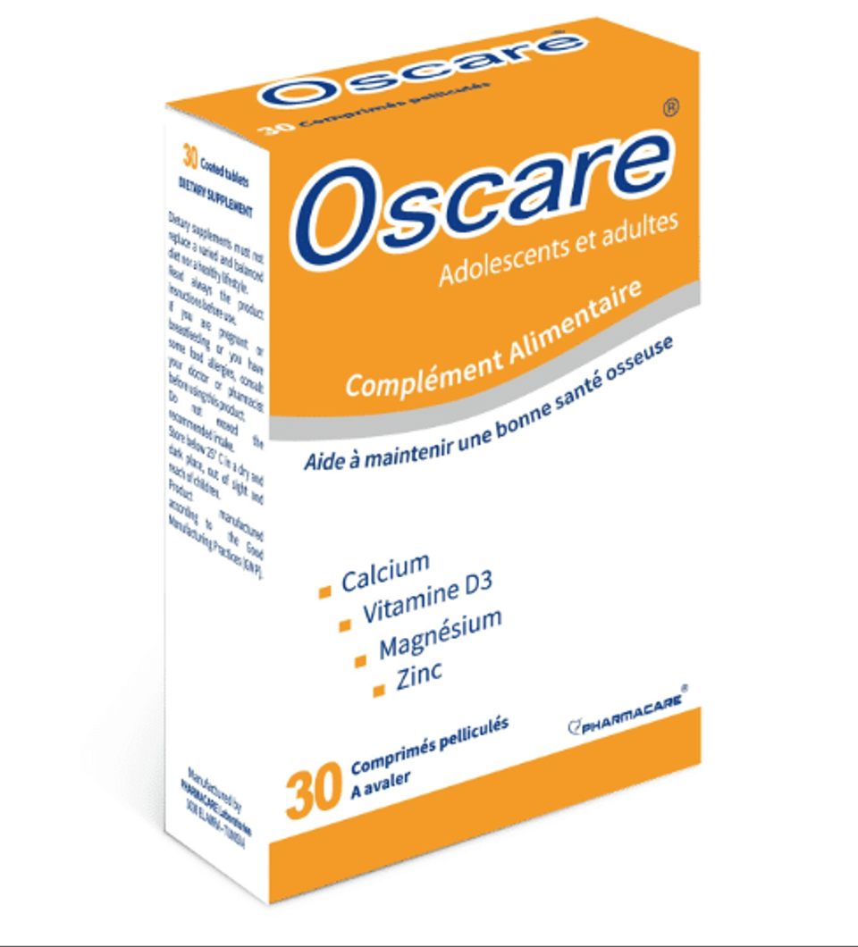 Pharmacare Oscare Adolescent et Adulte 30 comprimés