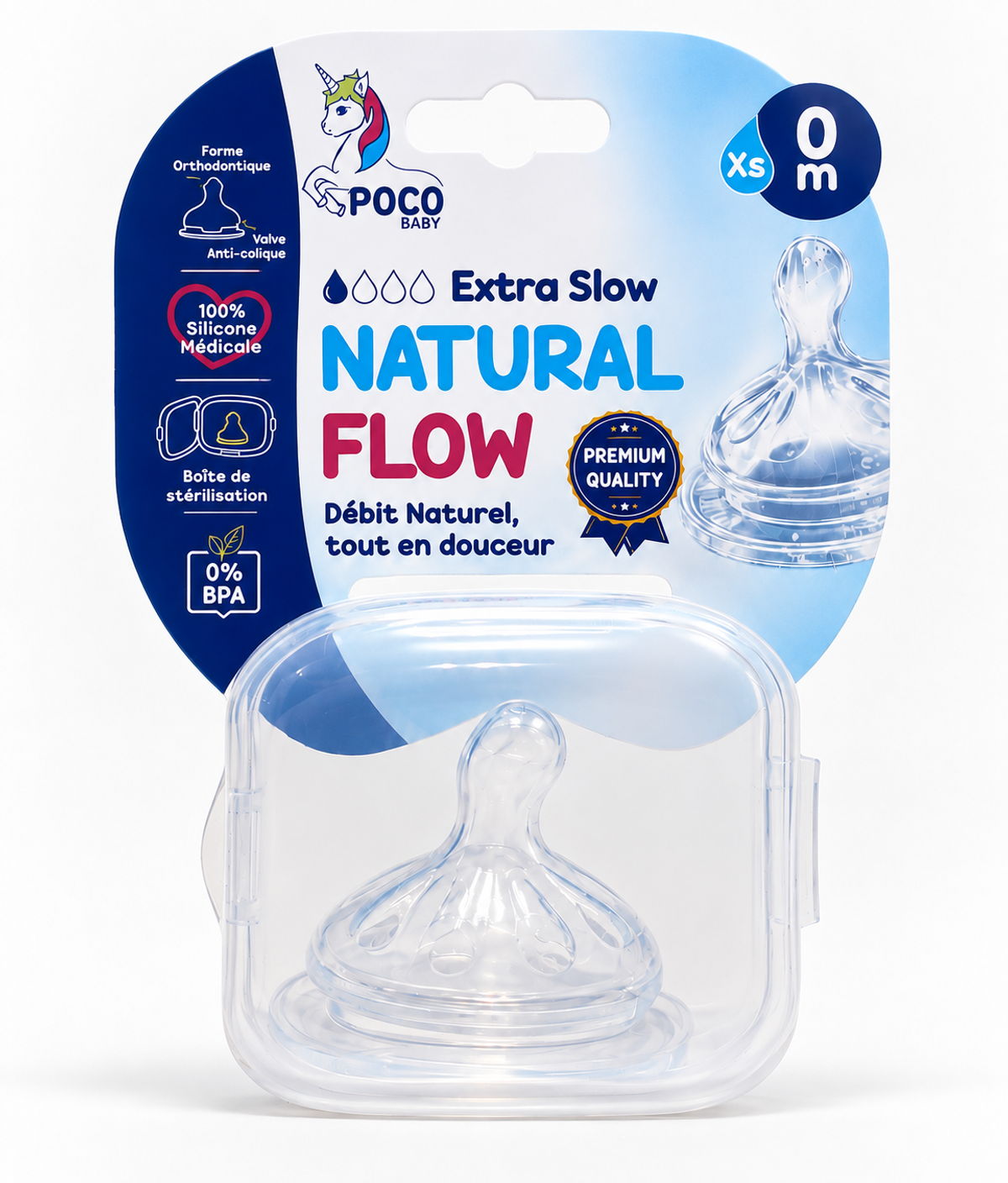 Poco Baby Tétine Natural Flow XS, dès la naissance