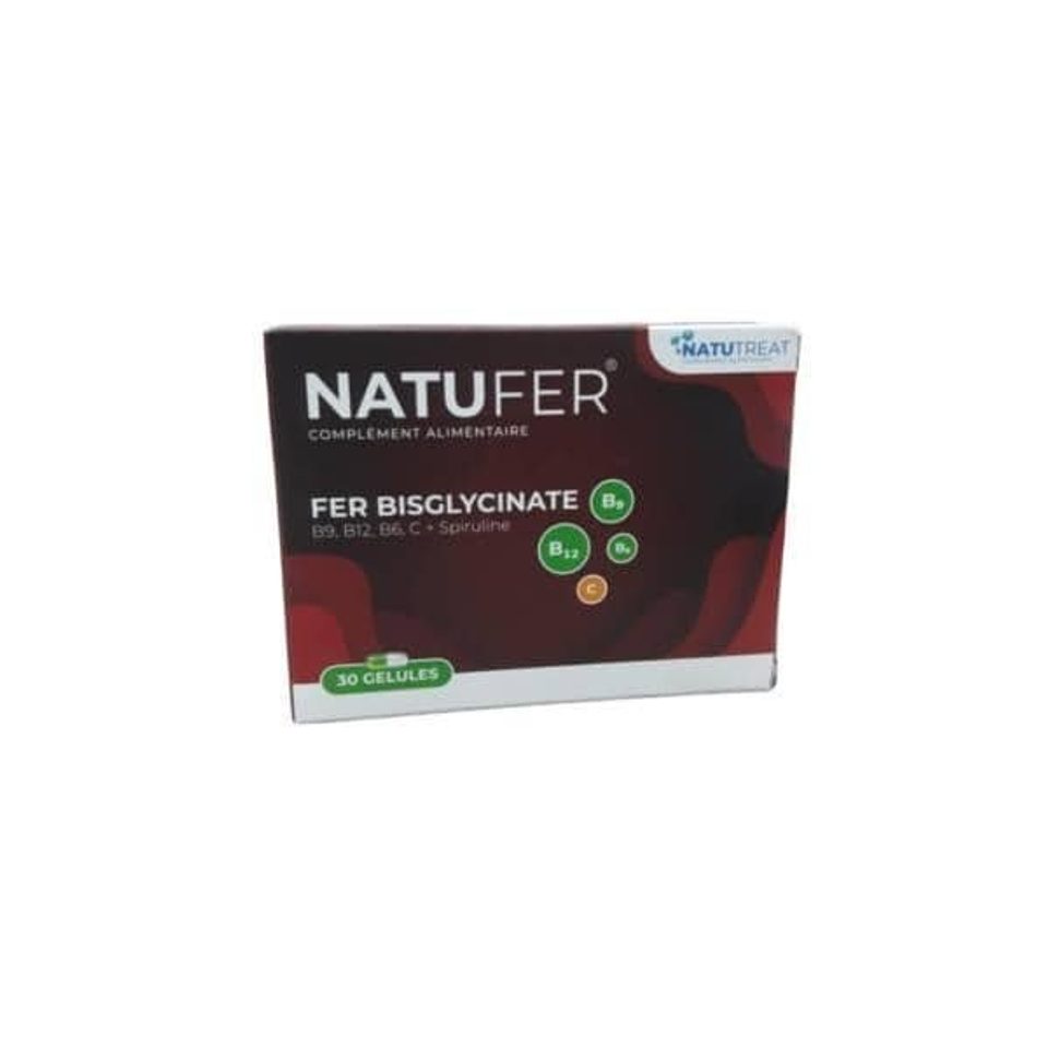 Natutreat Natufer Fer bisglycinate, 30 gélules