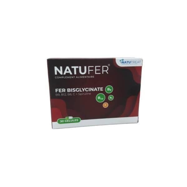 Natutreat Natufer Fer bisglycinate, 30 gélules