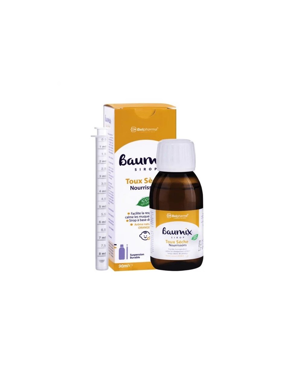 Belpharma Baumix Toux Sèche Nourrissons, 90 ml