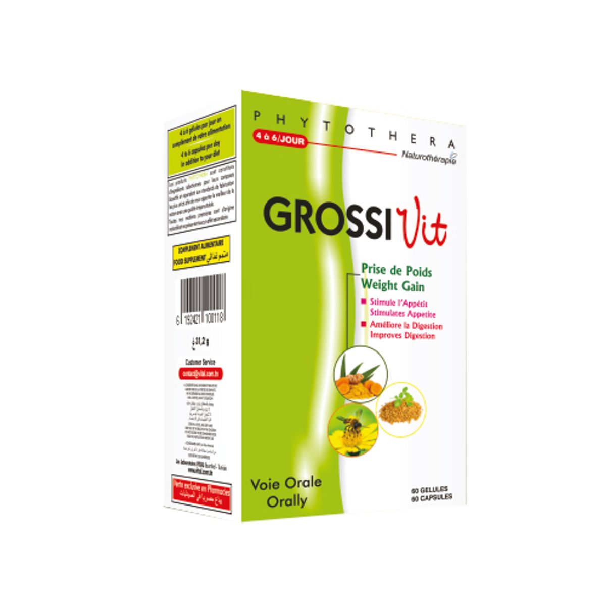 Vital Phytothera Grossivit complément alimentaire, 60 gélules