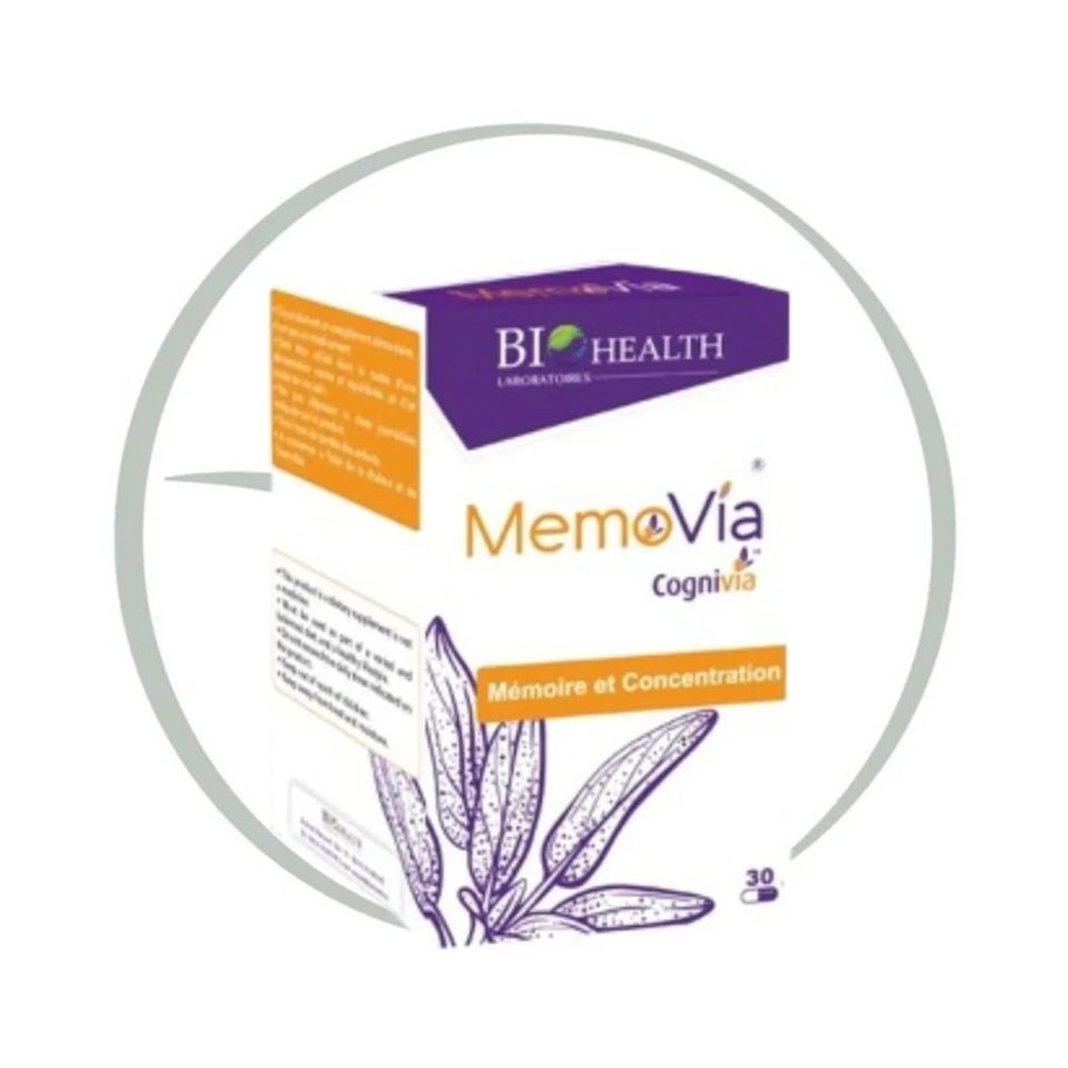 Biohealth Memovia Mémoire et concentration, 30 gélules