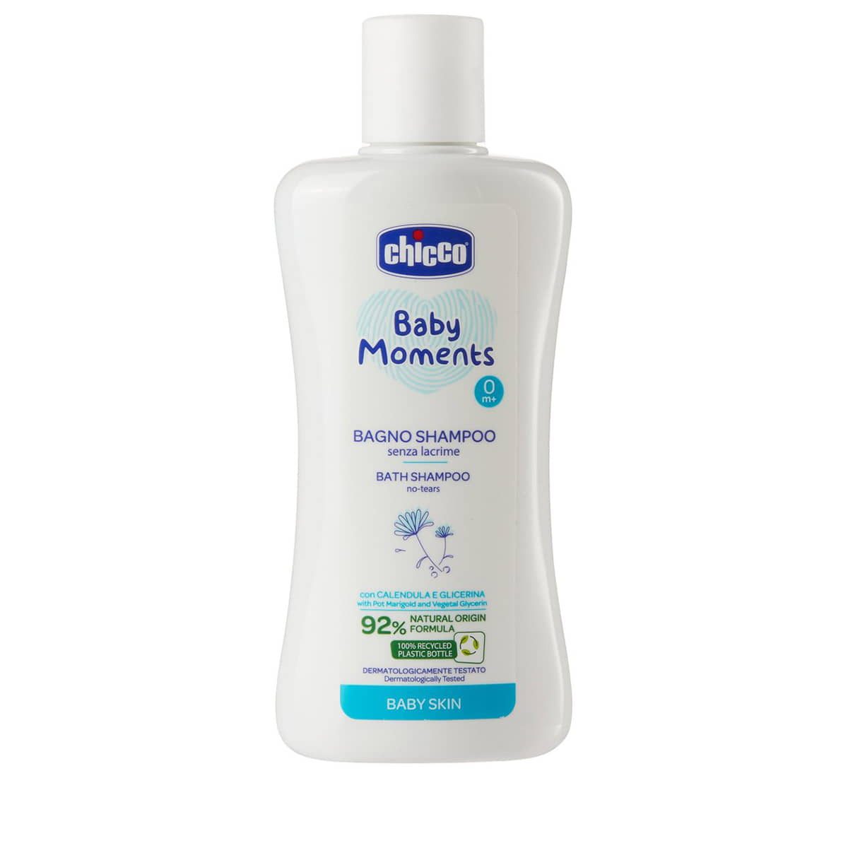 Shampooing et gel lavant Chicco Baby Moments 200 ml 0m+