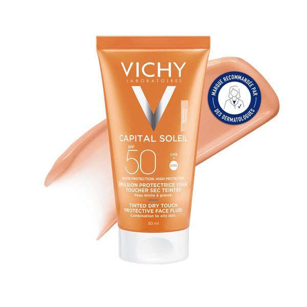 VICHY CAPITAL SOLEIL BB Émulsion toucher sec teintée SPF 50 50 ml