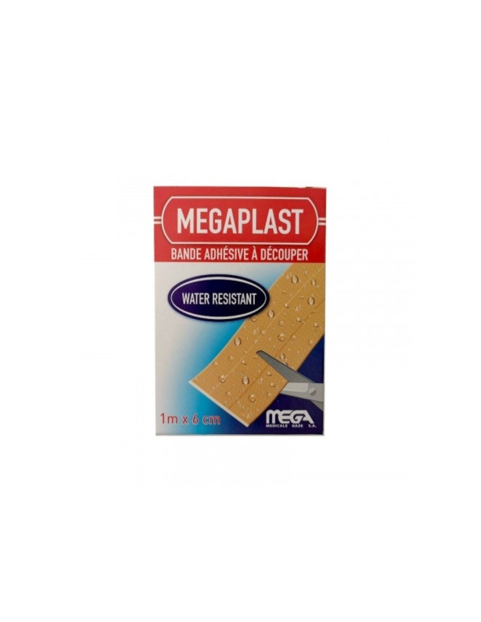 Megaplast Bande adhésive Water Resistant, 1 m × 8 cm