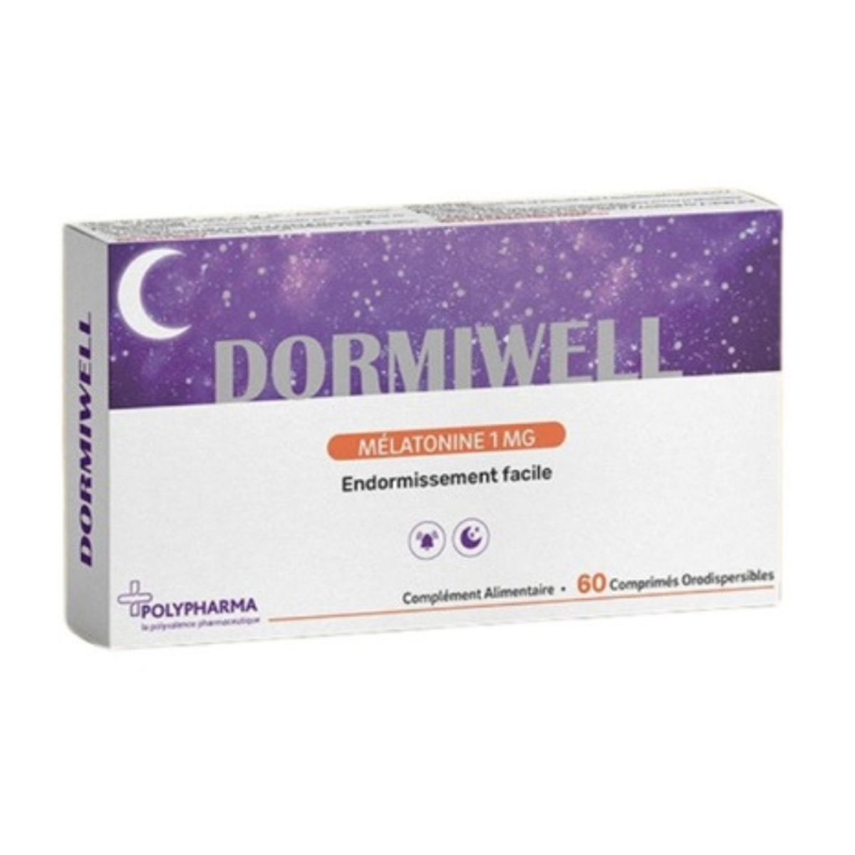Polypharma Dormiwell mélatonine 1 mg, 60 comprimés