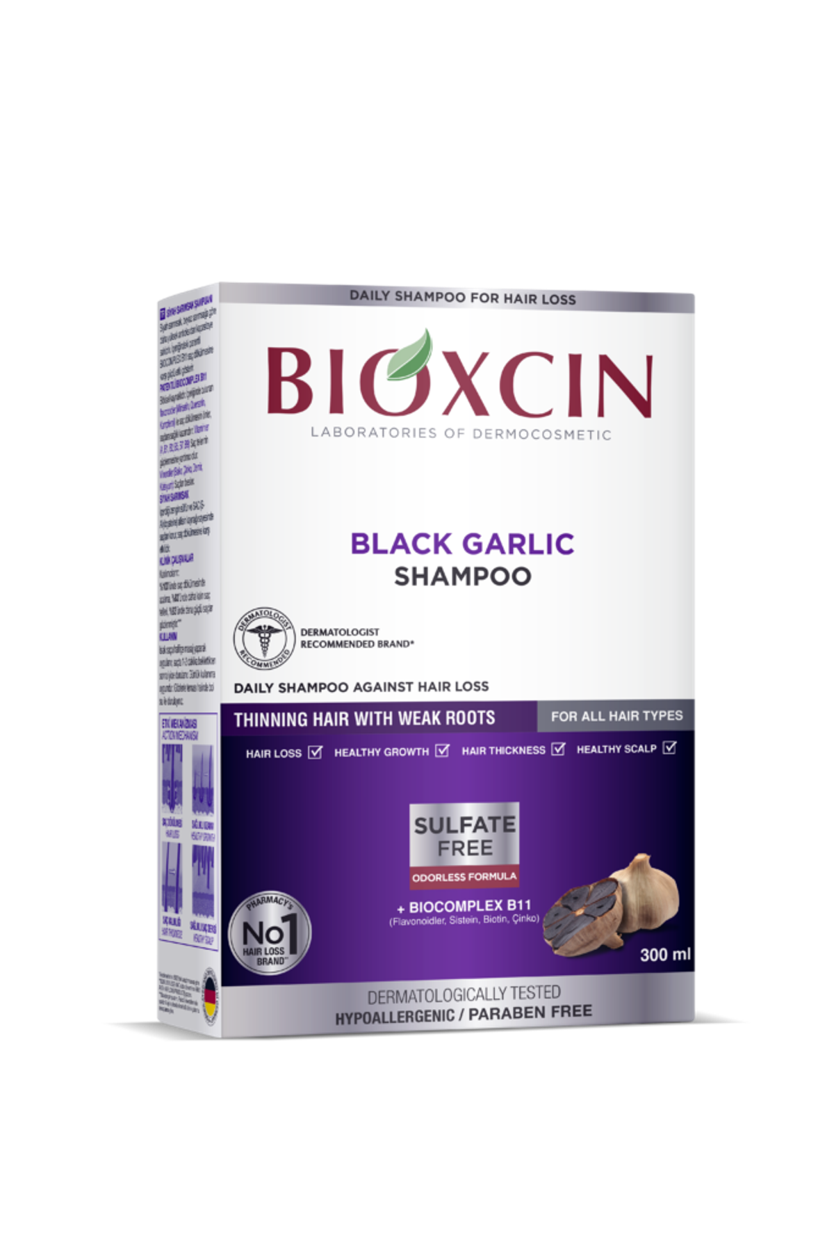 Bioxcin Shampooing à l’ail noir, 300 ml