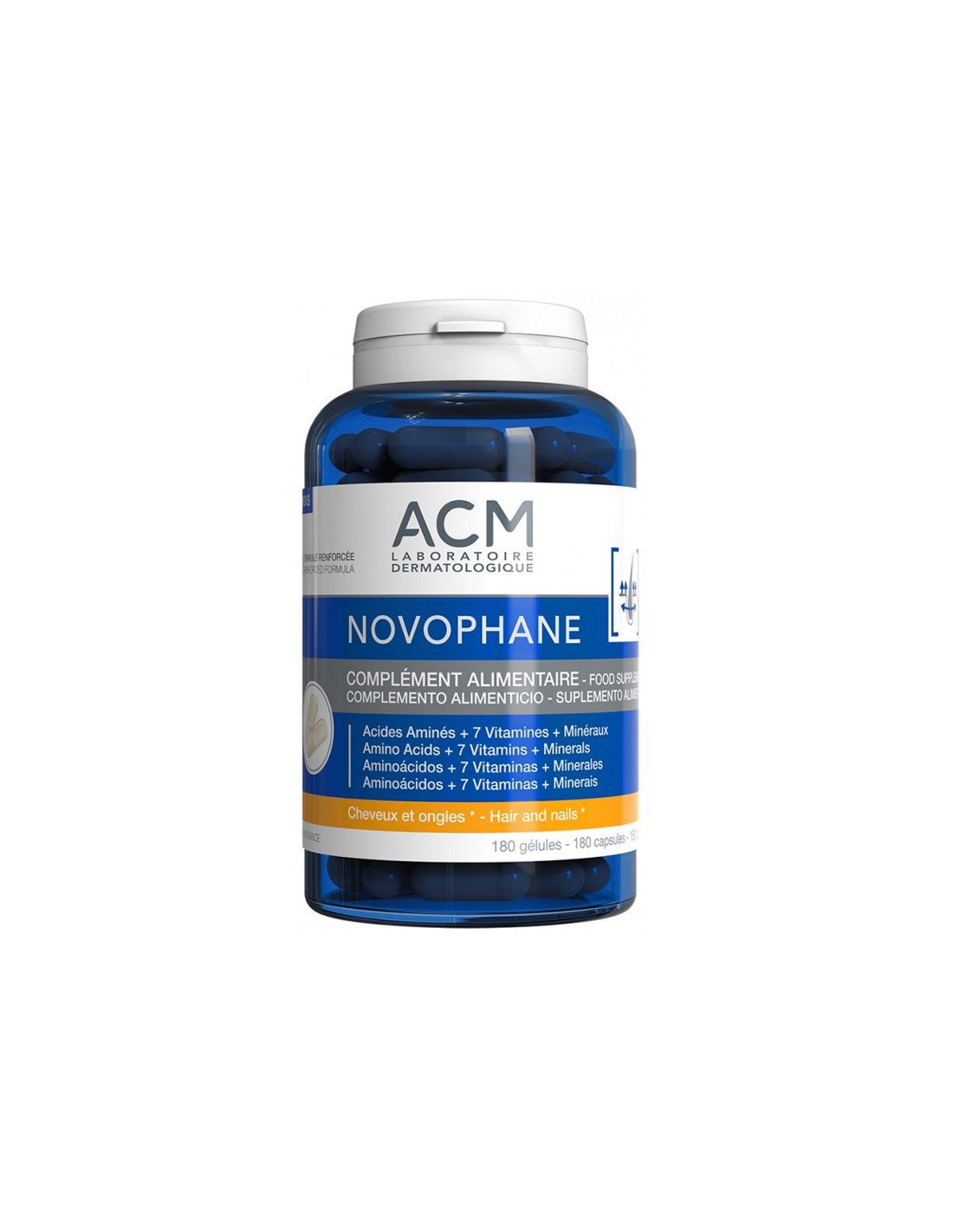 ACM Novophane Complément alimentaire cheveux et ongles 180 gélules