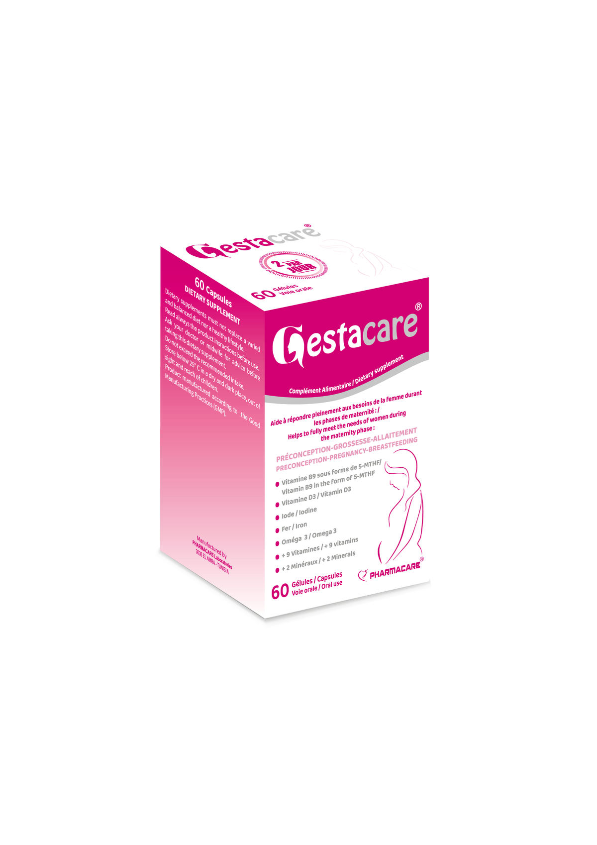 Pharmacare Gestacare, 60 comprimés