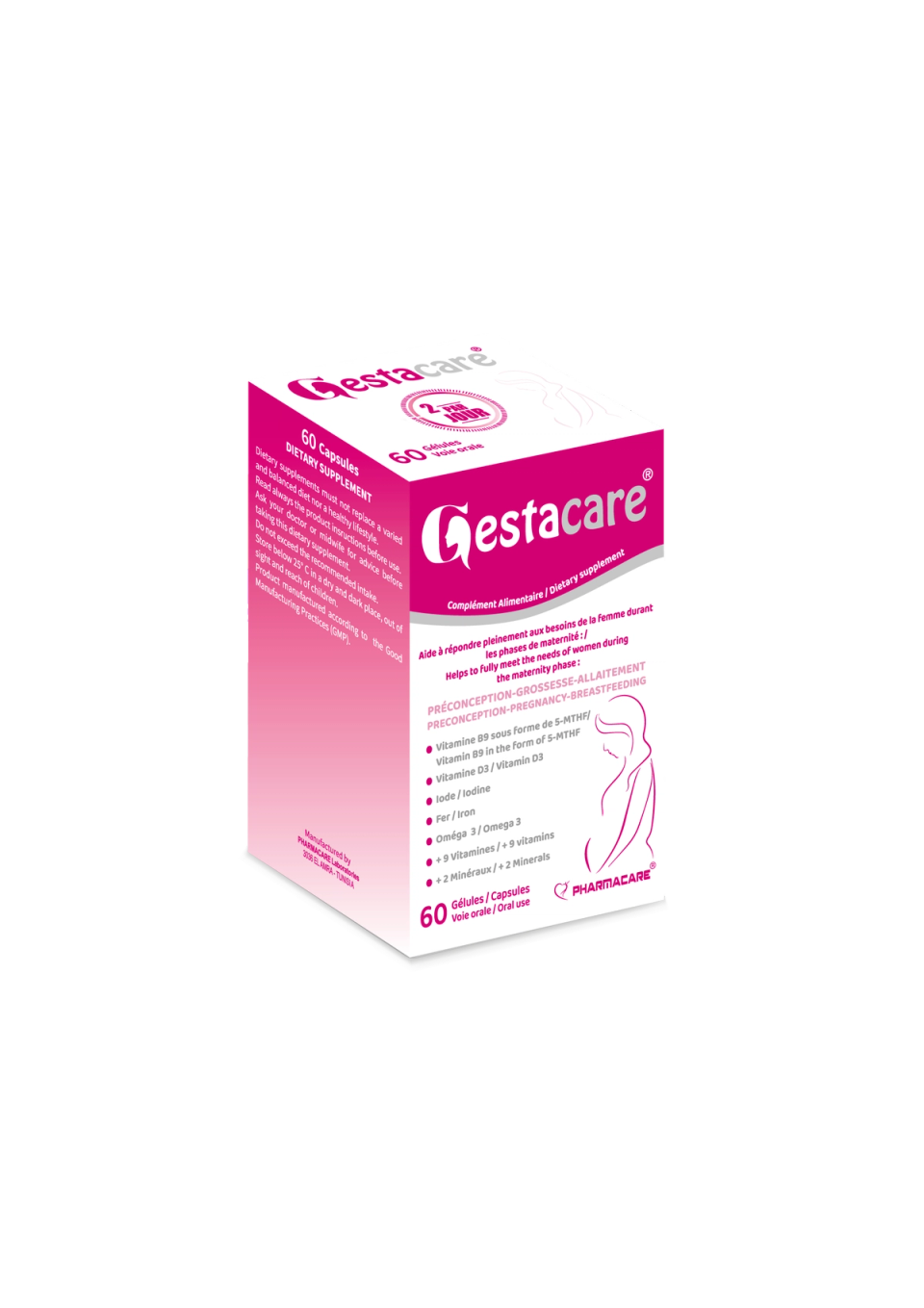 Pharmacare Gestacare, 60 comprimés