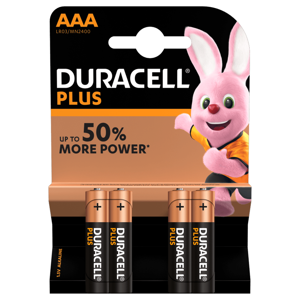 Duracell Plus Piles alcalines AAA, 4 pièces