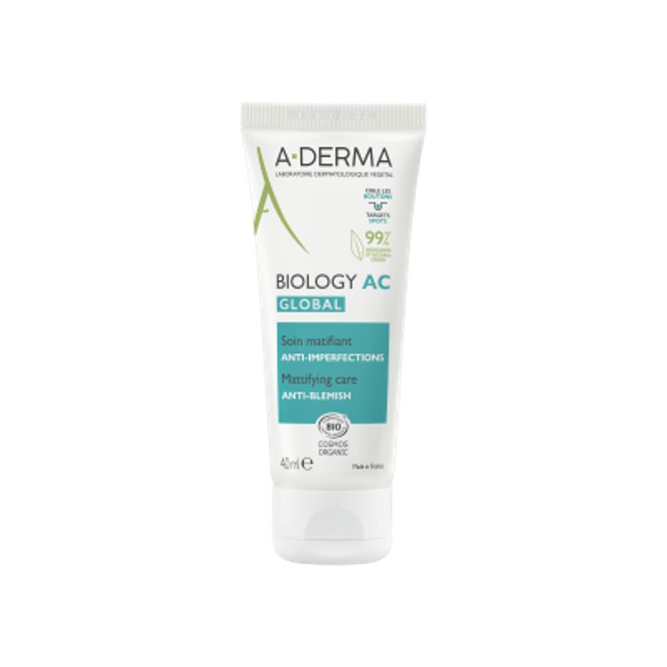 A-DERMA Biology AC Global Soin matifiant anti-imperfections 40 ml