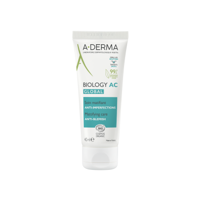 A-DERMA Biology AC Global Soin matifiant anti-imperfections 40 ml