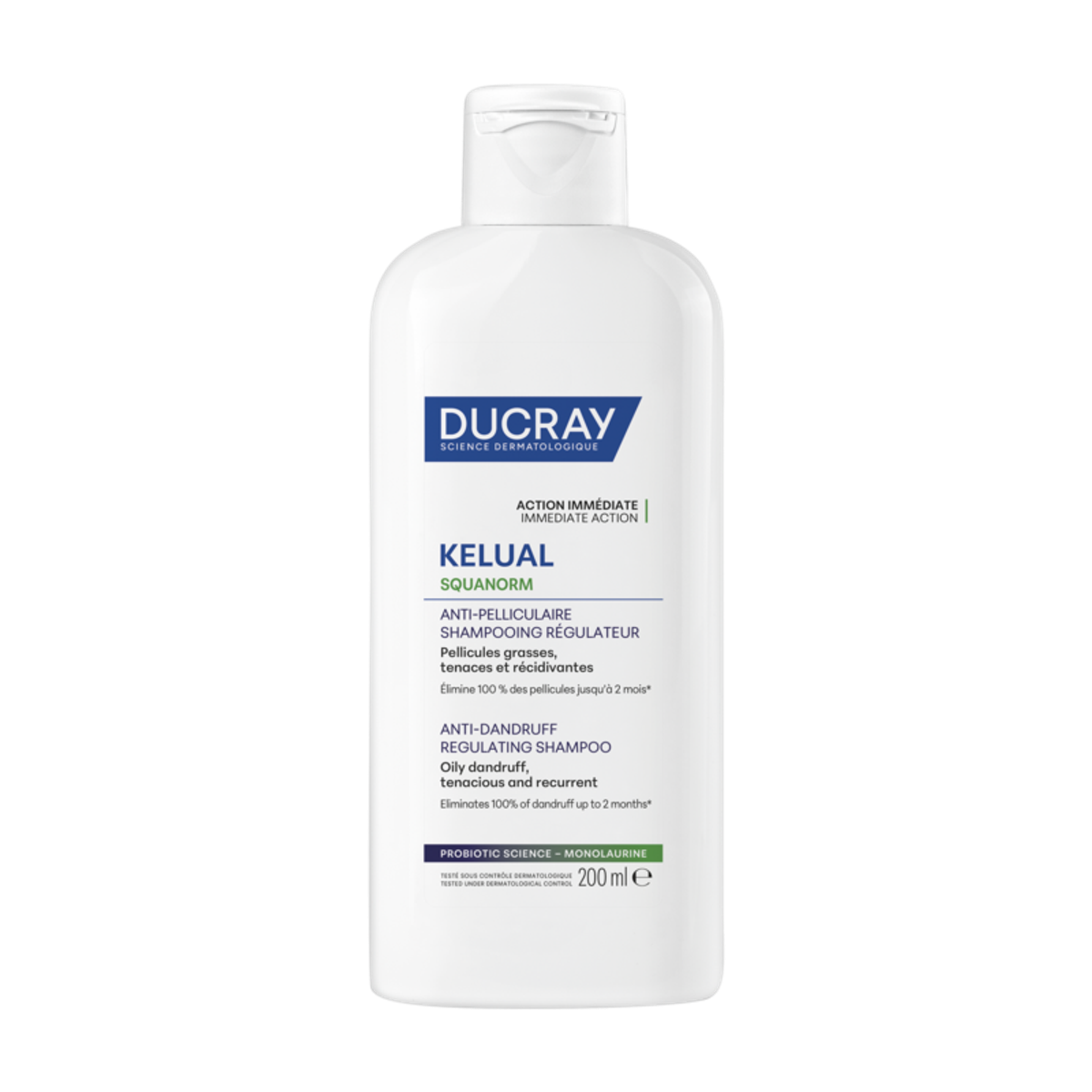 DUCRAY KELUAL SQUANORM Shampooing traitant régulateur pellicules grasses 200 ml