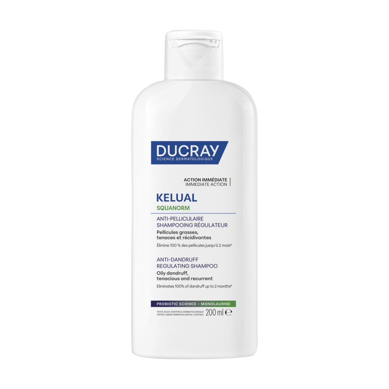 DUCRAY KELUAL SQUANORM Shampooing traitant régulateur pellicules grasses 200 ml