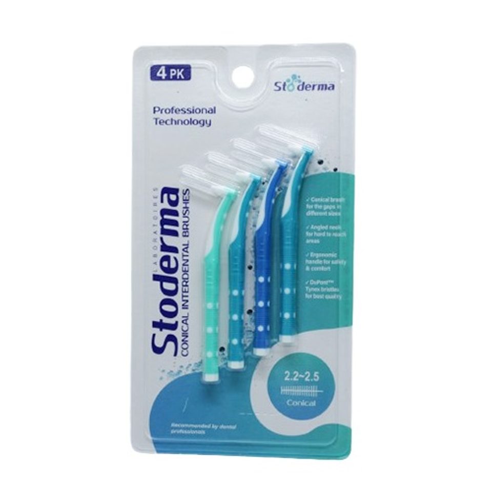 Brossettes interdentaires Stoderma coniques, 2,2–2,5 mm, lot de 4