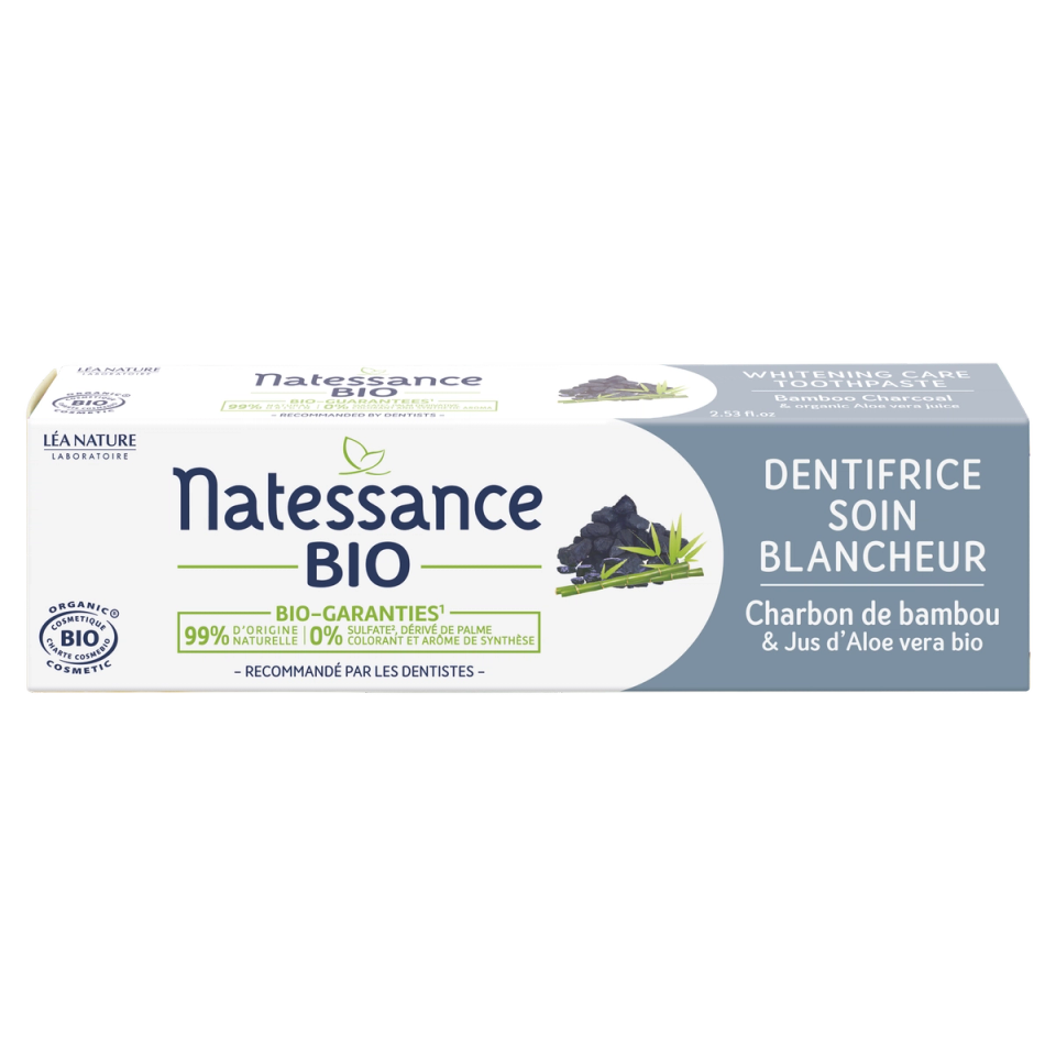 Natessance Dentifrice bio Soin blancheur, 75 ml