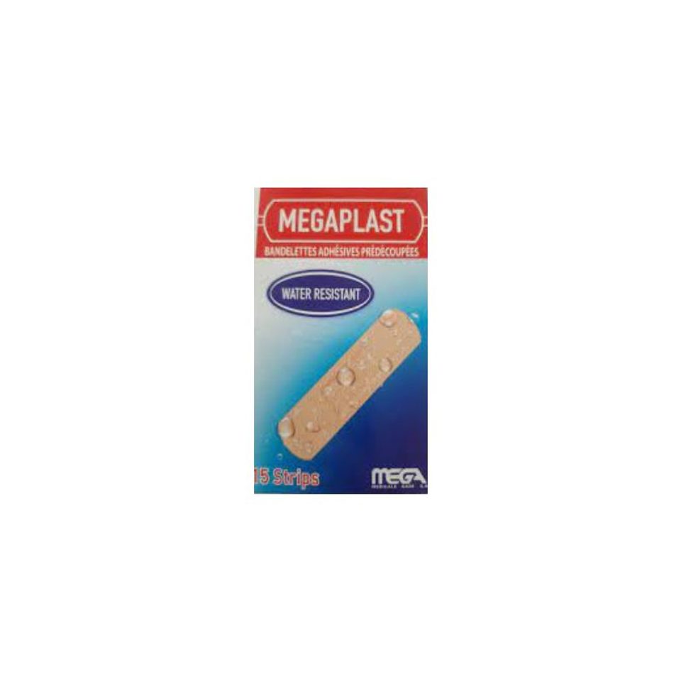 Megaplast 15 bandelettes résistantes à l’eau 19 × 72 mm