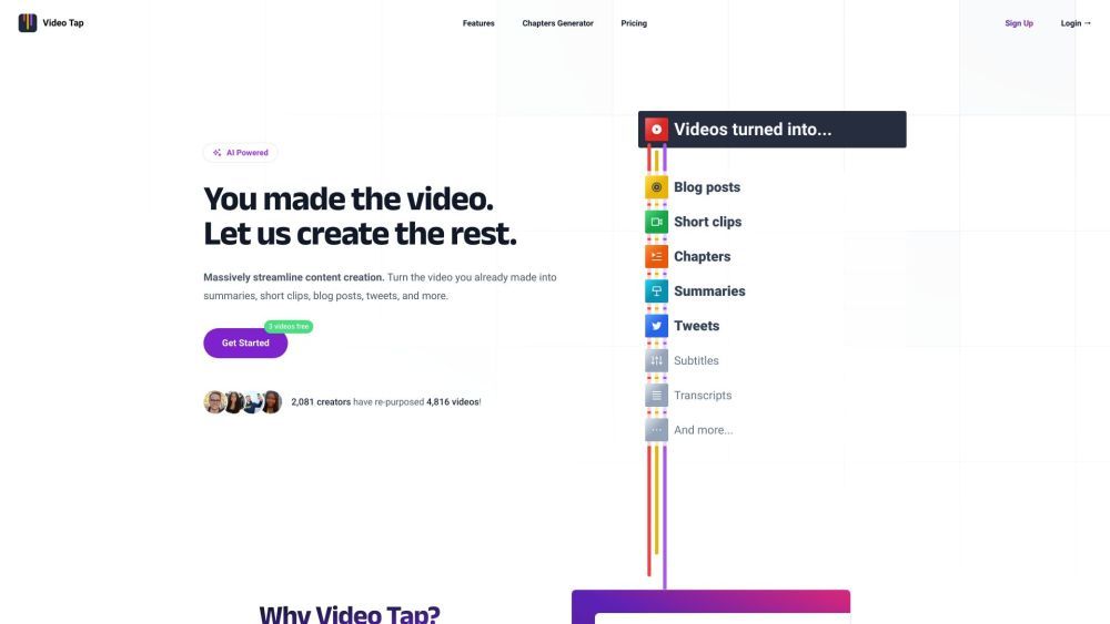 Screenshot of Video Tap