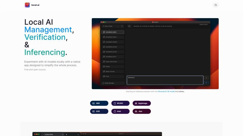 Screenshot of Local AI Playground