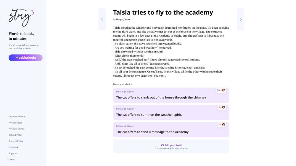 Screenshot of Storyteller Community Screenshot of Storyteller Community