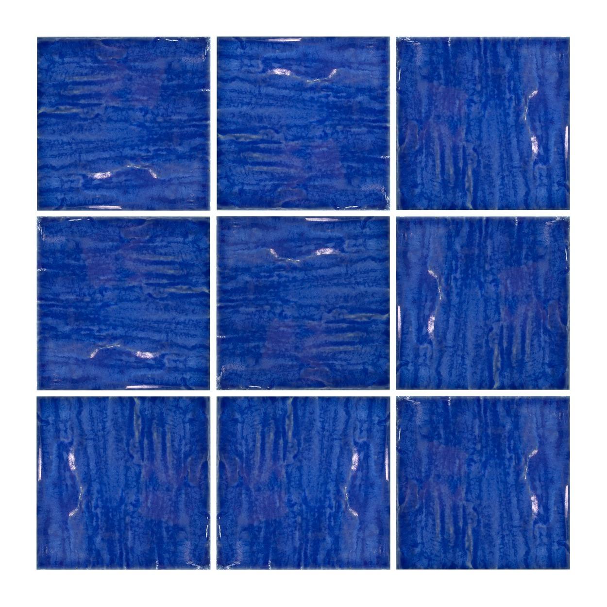 Mid Blue Rock Pattern Pool Mosaic 95mm (MCS690164)