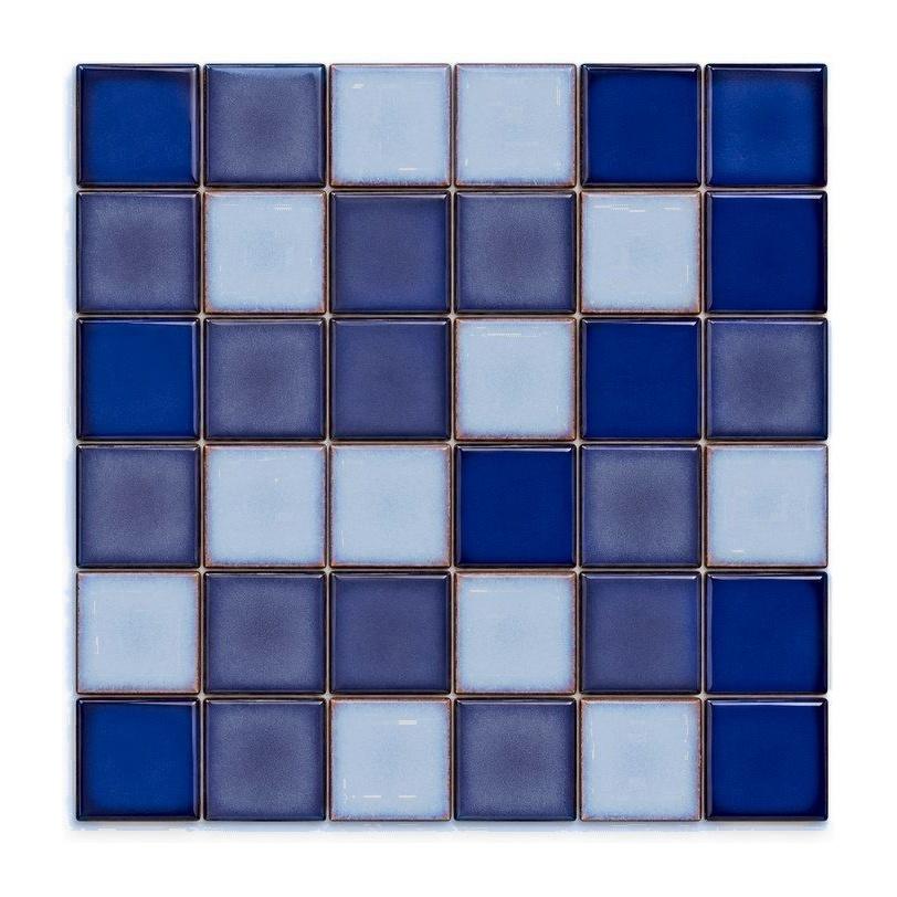 Light Blue & Deep Blue & White Kiln Reactive Classic Pool Mosaic (MCS650706) · photo 2026