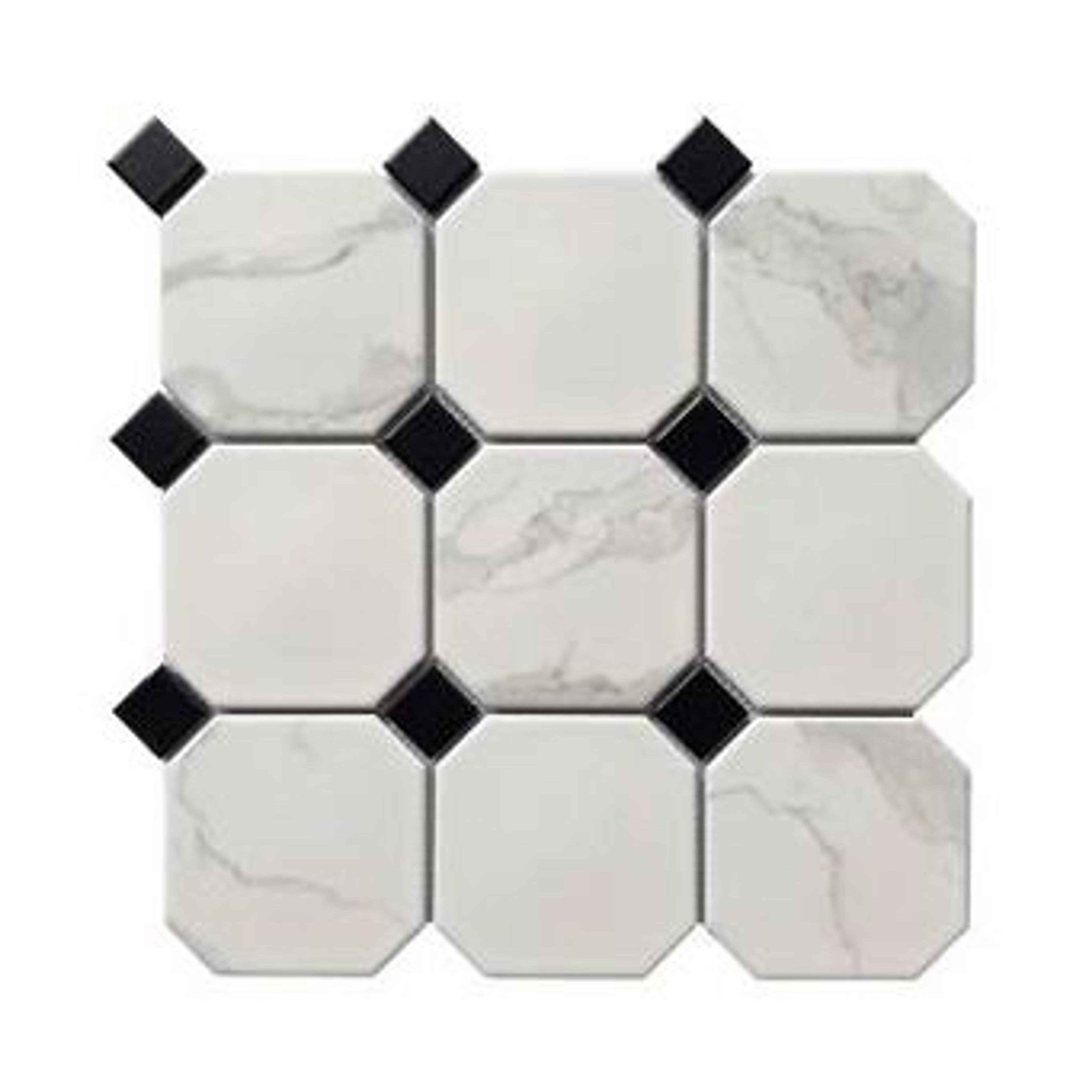 White Carrara Marble Mosaic (MCS660773)