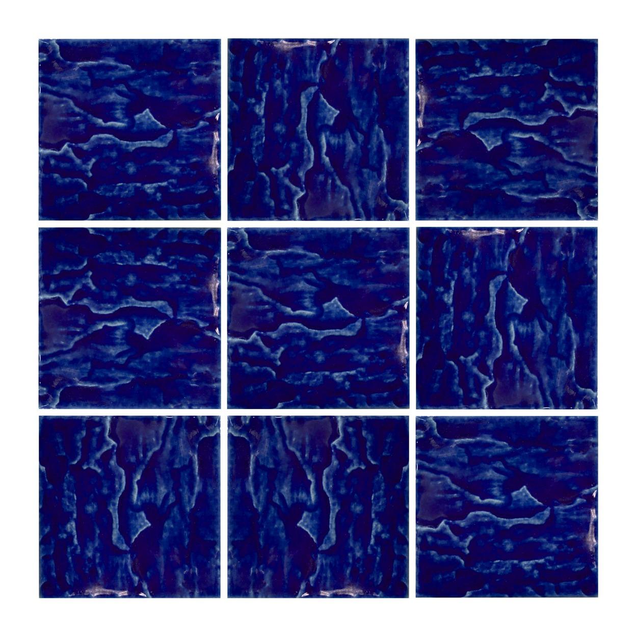 Dark Blue Rock Pattern Pool Mosaic 95mm (MCS690166)