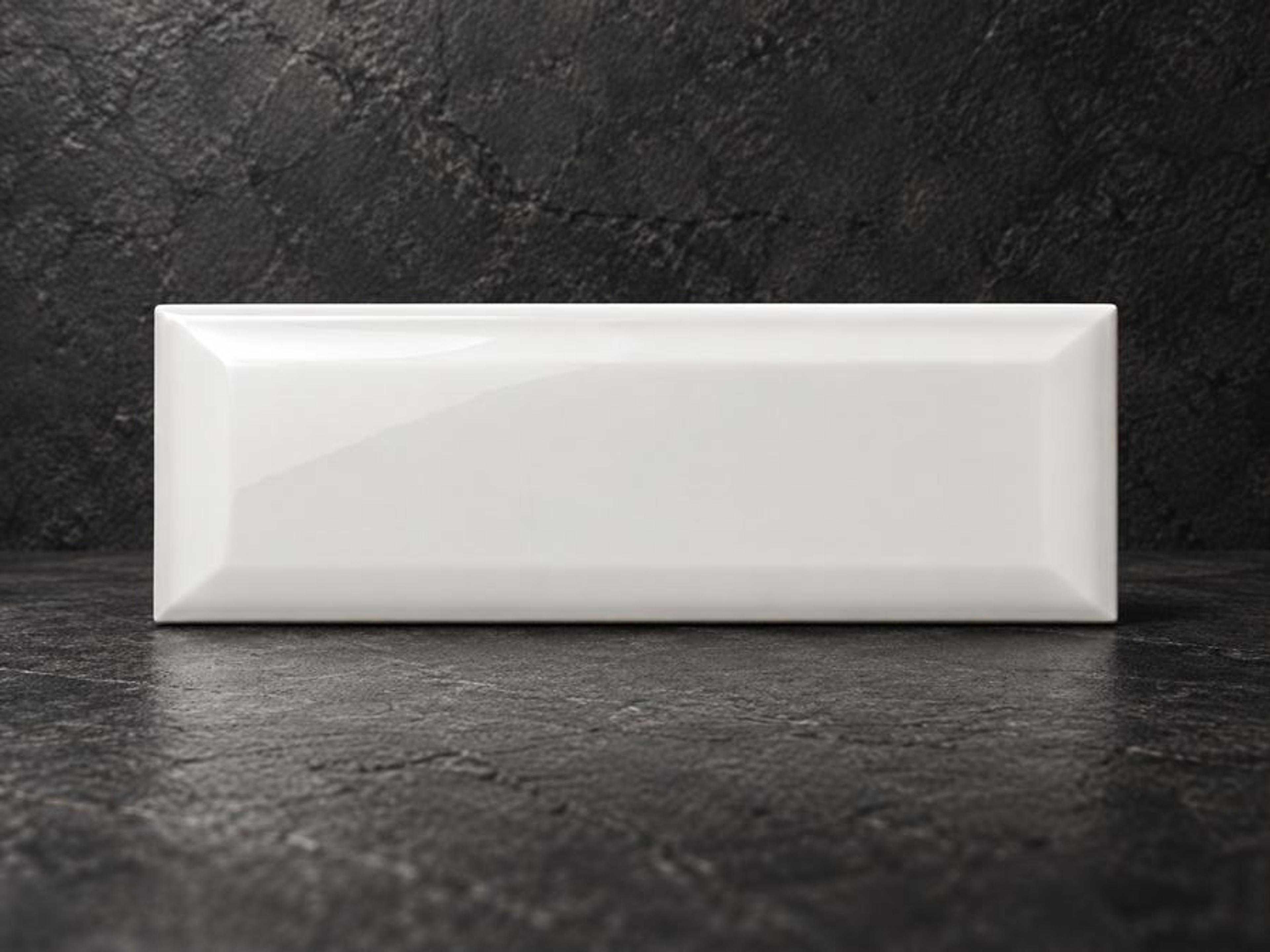White Beveled Glossy Candy Tile (MCT207301)