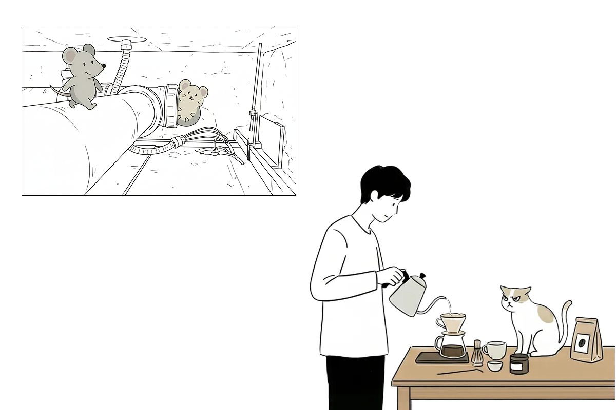 건물에서 쥐는 대체 어디로 다닐까요?