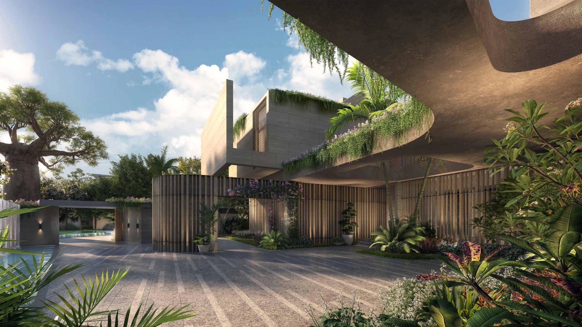 Edge Estate entrance and landscaping