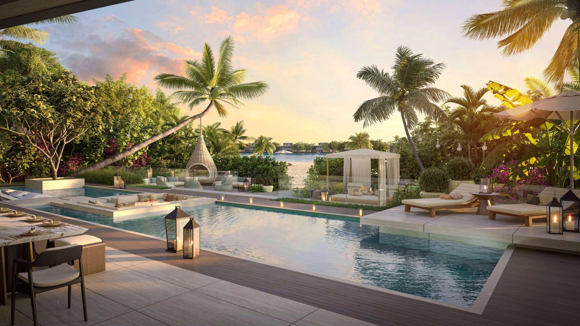 Calia pool and landscaped terrace