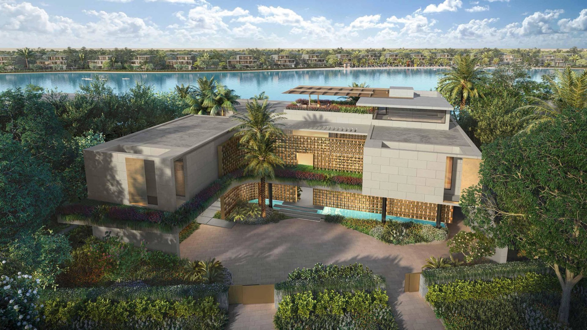 Shore Estate seen from the lagoon