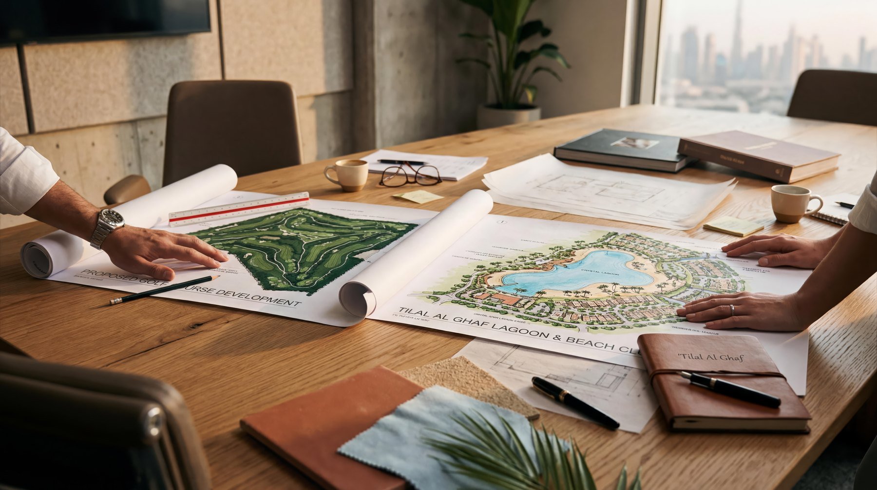Editorial image comparing golf-course planning with lagoon-led community planning