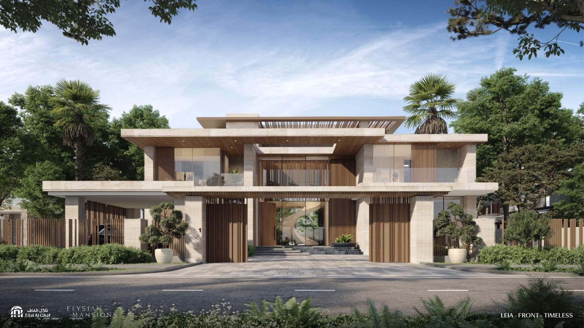 Leia mansion front exterior, Timeless palette