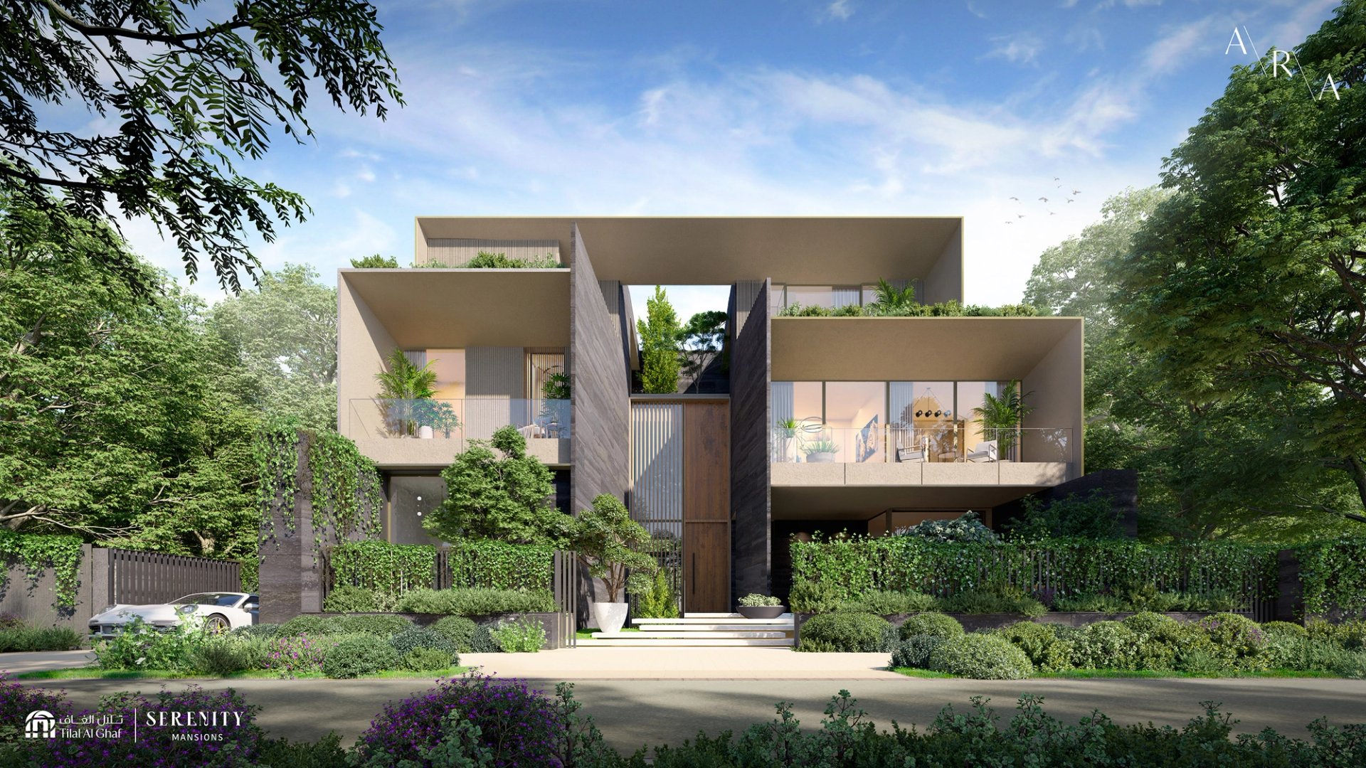 Ara mansion exterior at Serenity Mansions