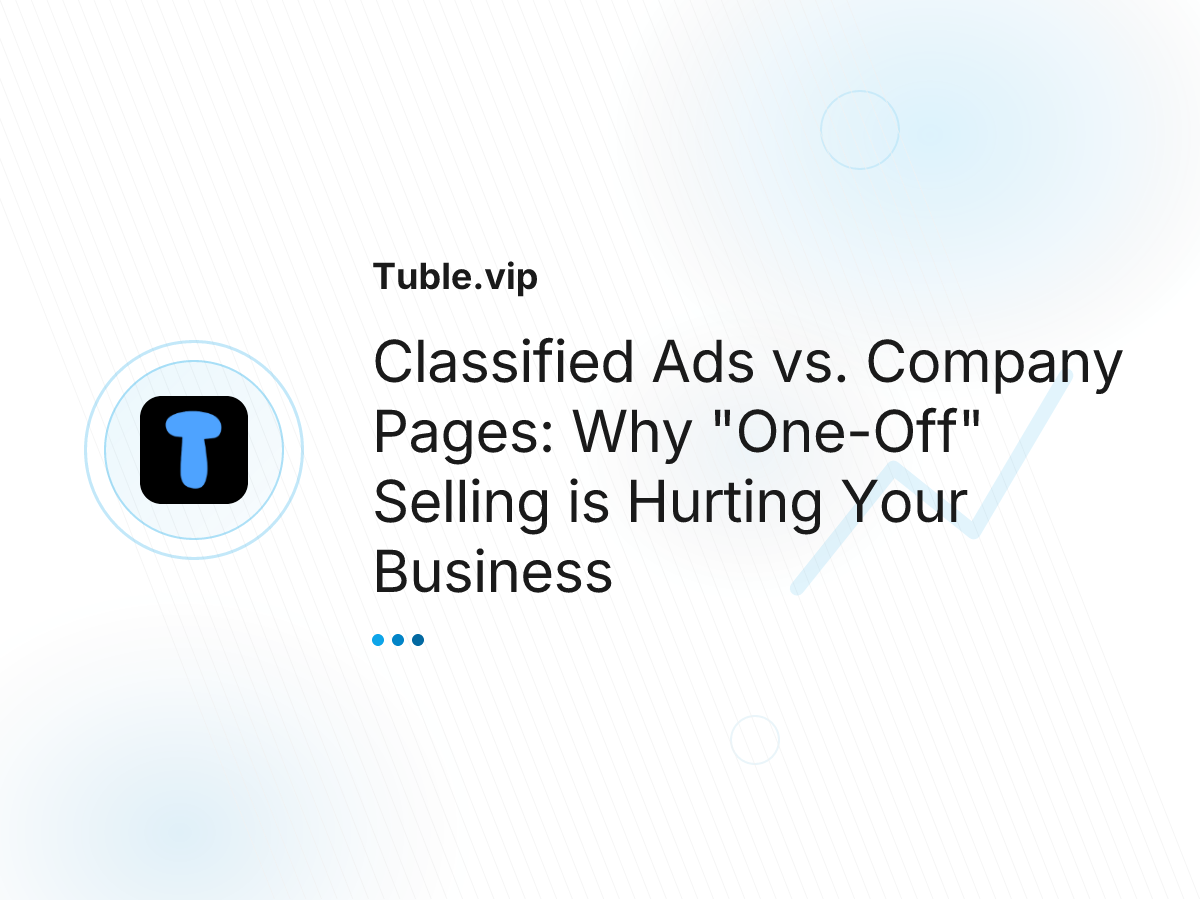 Classified Ads vs. Company Pages: Why "One-Off" Selling is Hurting Your Business