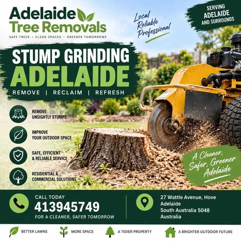 Professional Stump Grinding Adelaide Services | Adelaide Tree Removals