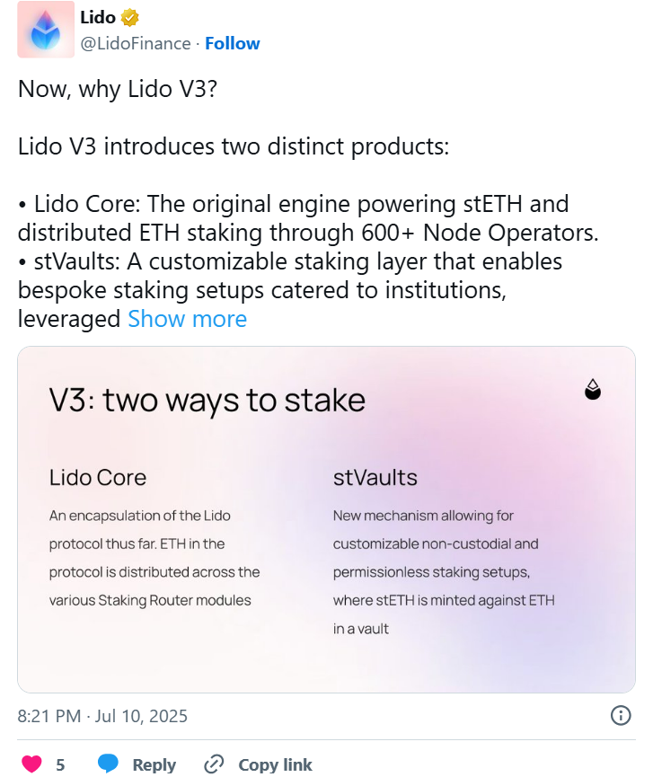 Lido V3: Customizable, Transparent, and More Decentralized ETH Staking - What You Need to Know
